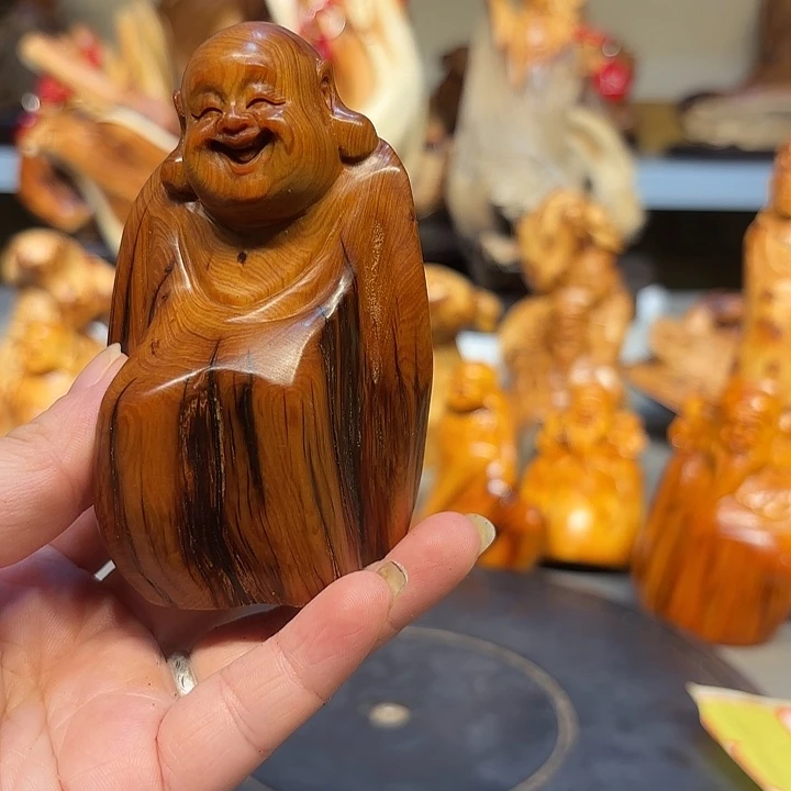 柏木太行崖柏弥勒佛