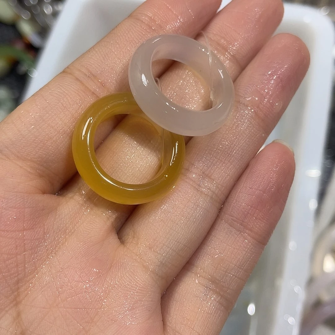 玛瑙/玉髓戒指合金17.mm