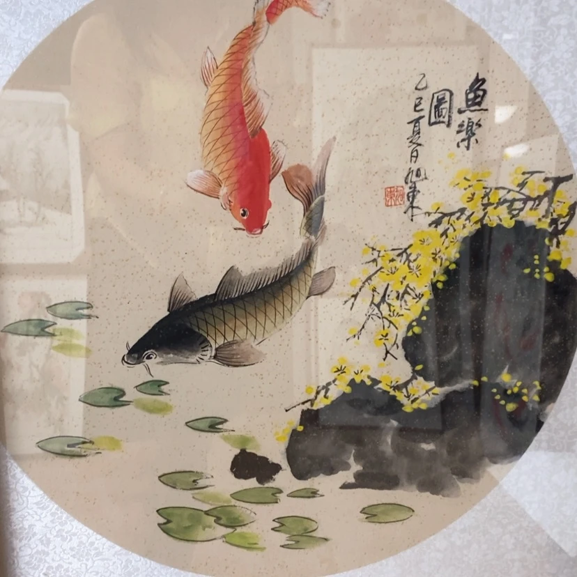 【闪购商品】国画手绘国画带框60.60