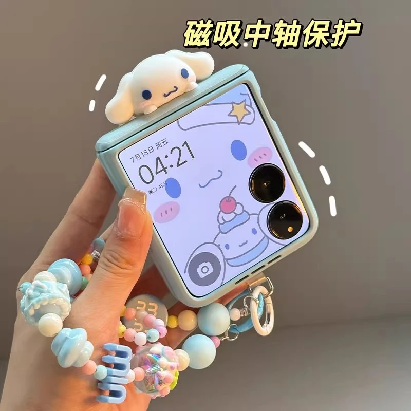 适用于小米mixflip2折叠屏手机壳卡通可爱玉桂狗磁吸铰链全包防摔