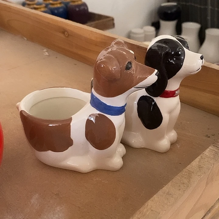 陶盆有孔 瑕疵针孔漏釉介意勿拍外口 7外14高12