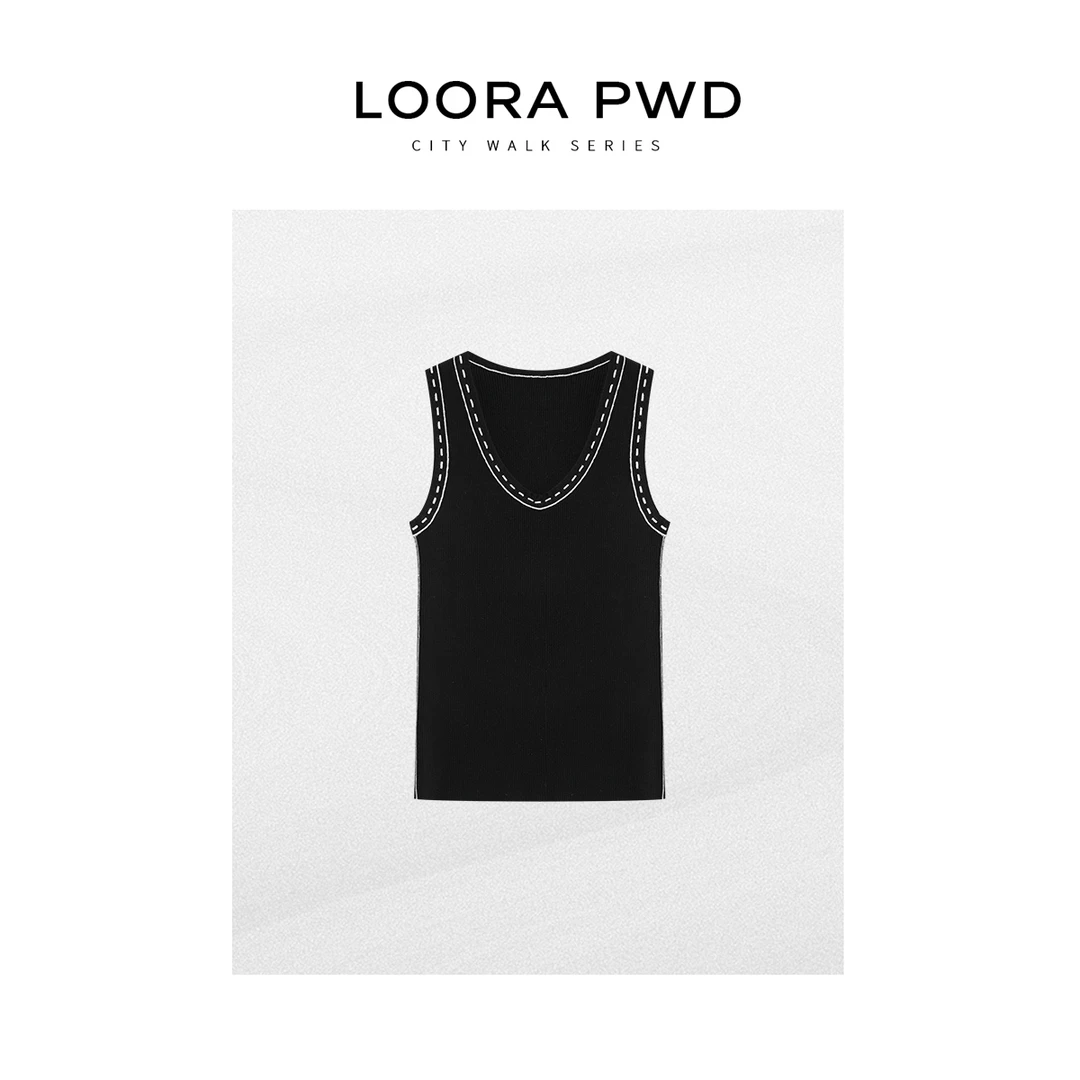 LOORAPWD/罗拉密码全新春季休闲风标准宽松型简约背心25CJBI0032N