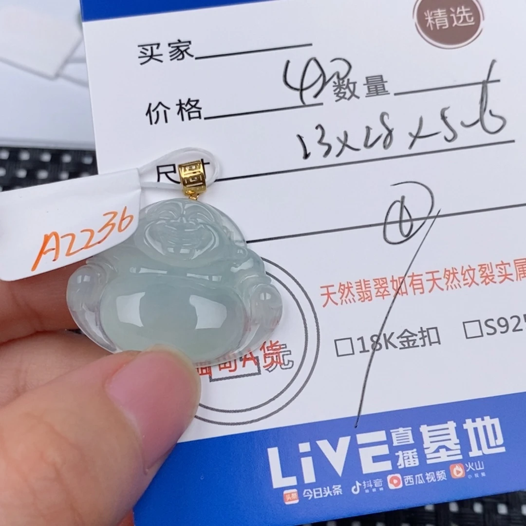 嘉***馆翡翠18K金镶嵌颈饰