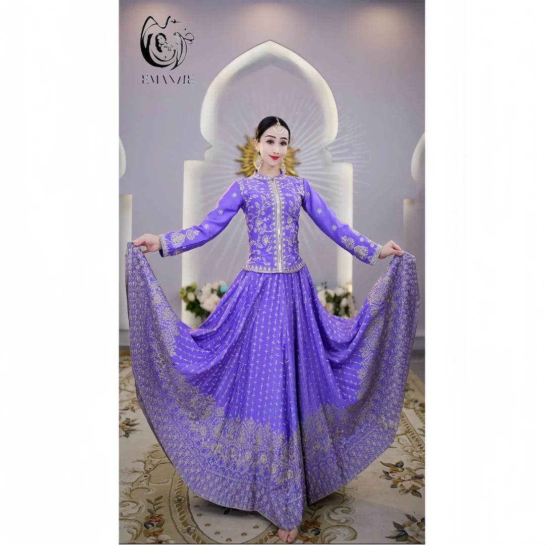 B3981异域风情印度舞民族风女新疆舞蹈服新款百搭半身裙