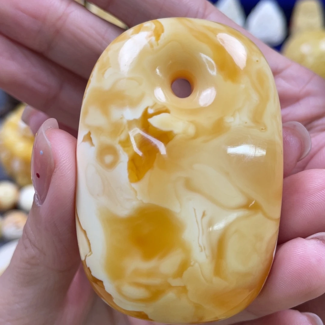 裸石蜜蜡未镶嵌琥珀蜜蜡牌子吊坠