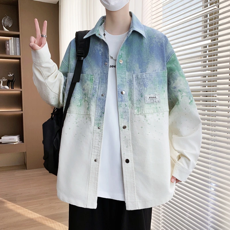 春秋季牛仔外套男潮流2025新款青少年初中学生痞帅潮牌高级感夹克