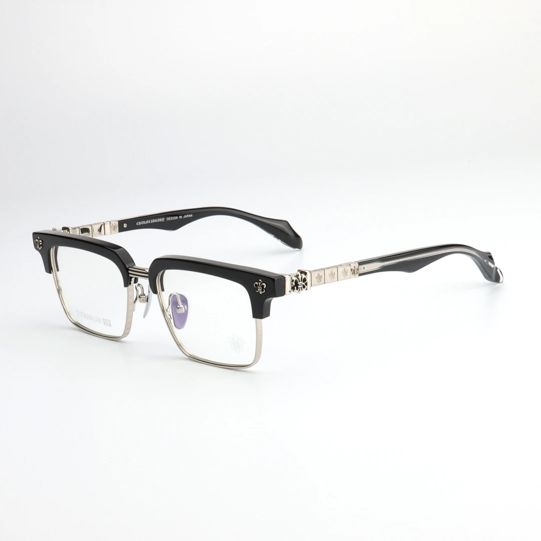 柯罗姆311品质玩家必入鸢尾花方形半框时尚钛架潮流框镜眼镜框