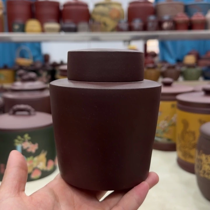 紫砂茶叶罐孤品漏三两