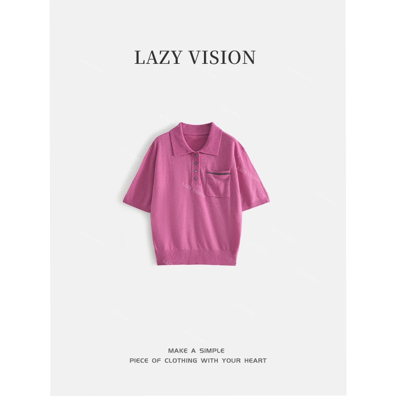 LAZYVISION桑蚕丝短袖针织T恤ZMD-24788