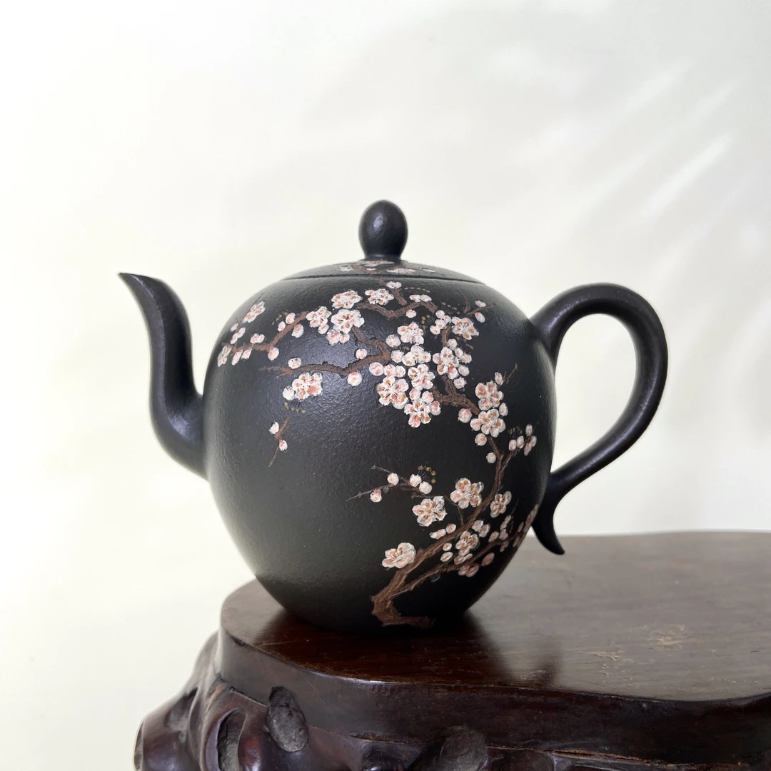 宜兴手工紫砂陶 （方开明）350cc茶壶GS4222-15