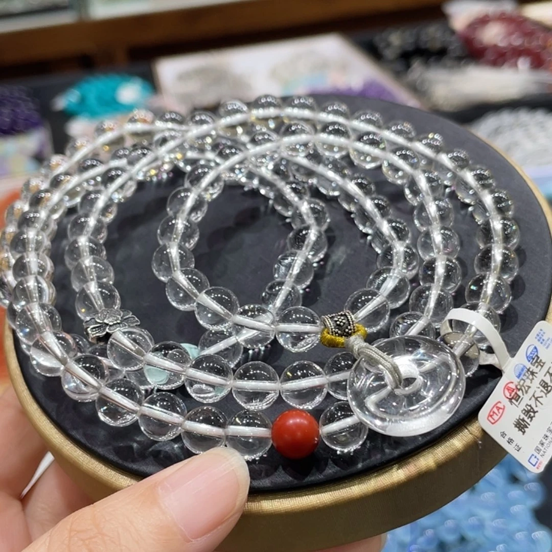 未镶嵌珠宝半成品水晶108颗白水晶
