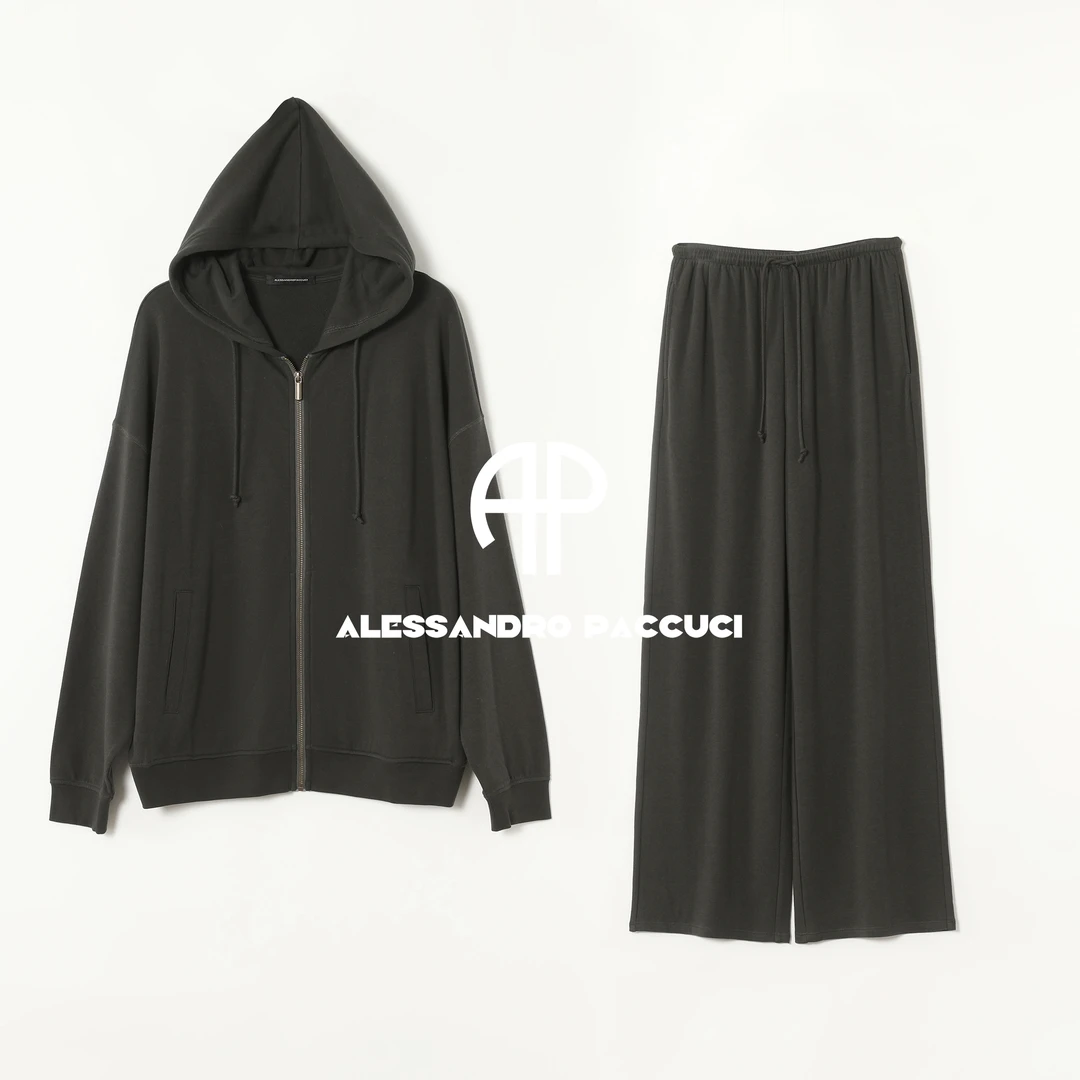 AP洛哥52148WT/52222KC【黑标/套装】韩国进口棉弹力连帽外套/长裤