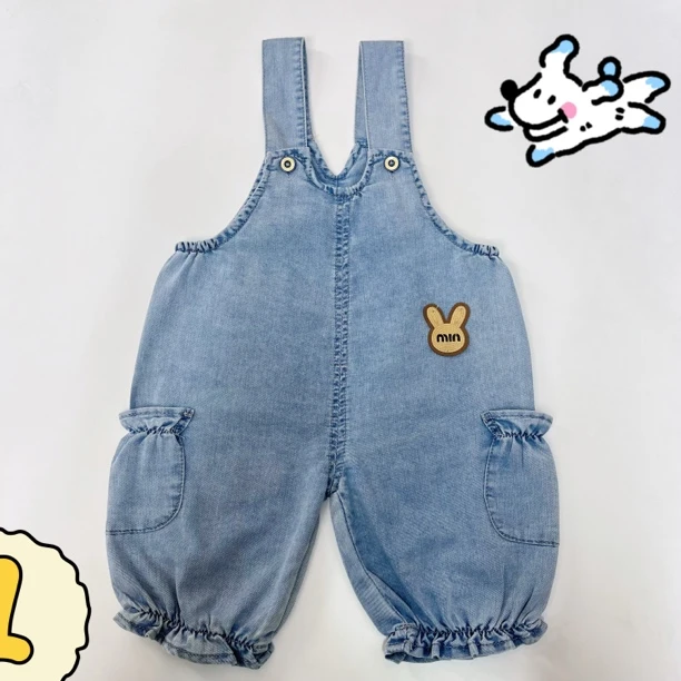 背带裤女七分裤男女宝a类牛仔裤夏季