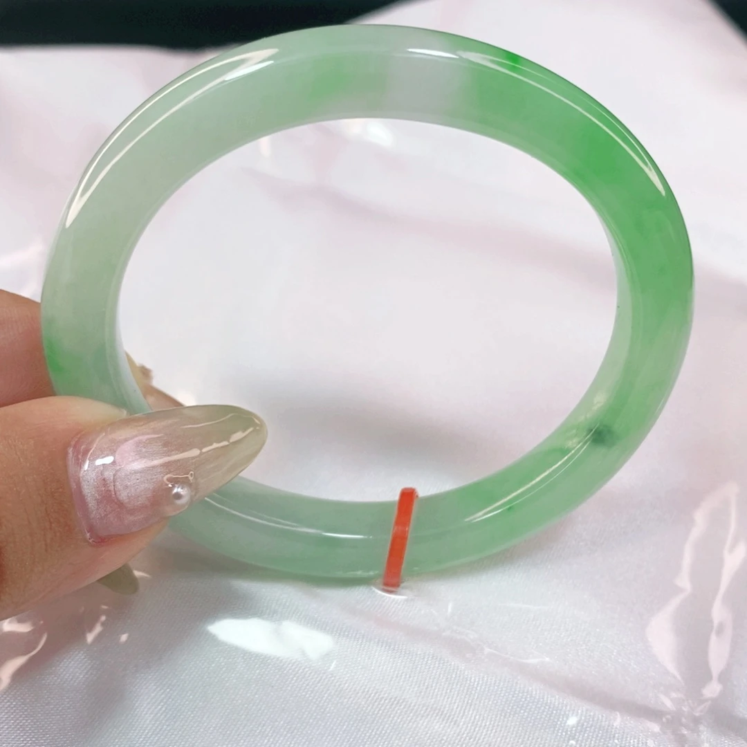 翡翠手镯未镶嵌55贵妃天然缅甸a货翡翠