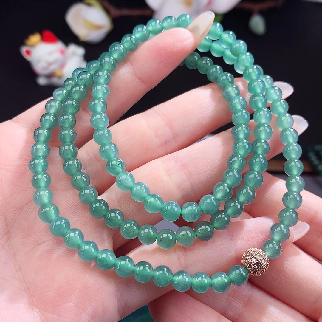 翡翠手镯（圆镯）未镶嵌鎏**韵