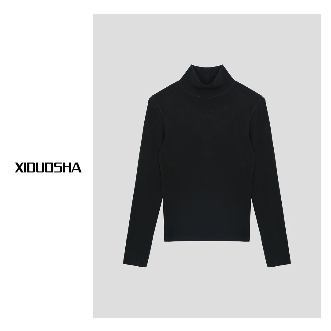 XIDUOSHA/喜朵莎经典款百搭中高领显瘦保暖T恤上衣XDS985