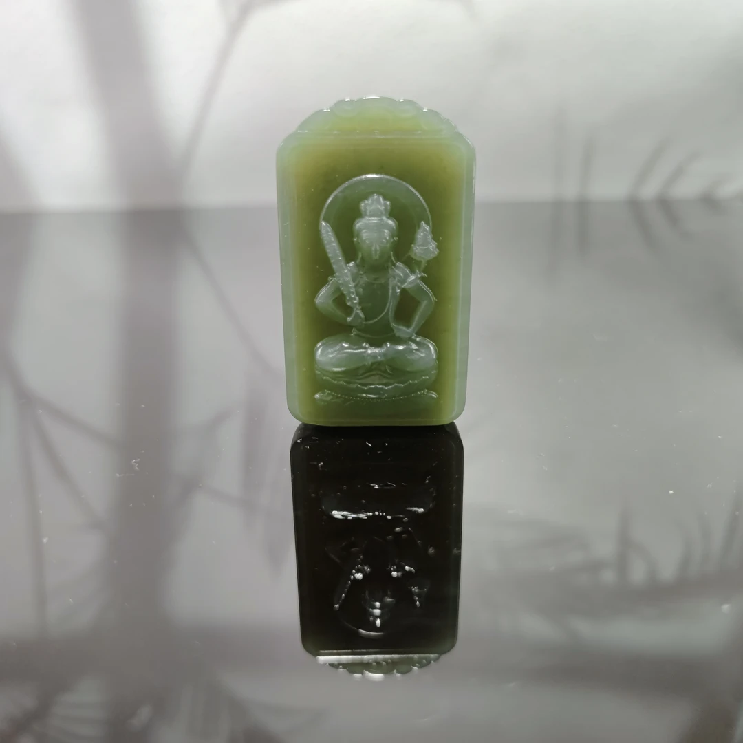 和田玉虚空藏菩萨吊坠（牛、虎）3154