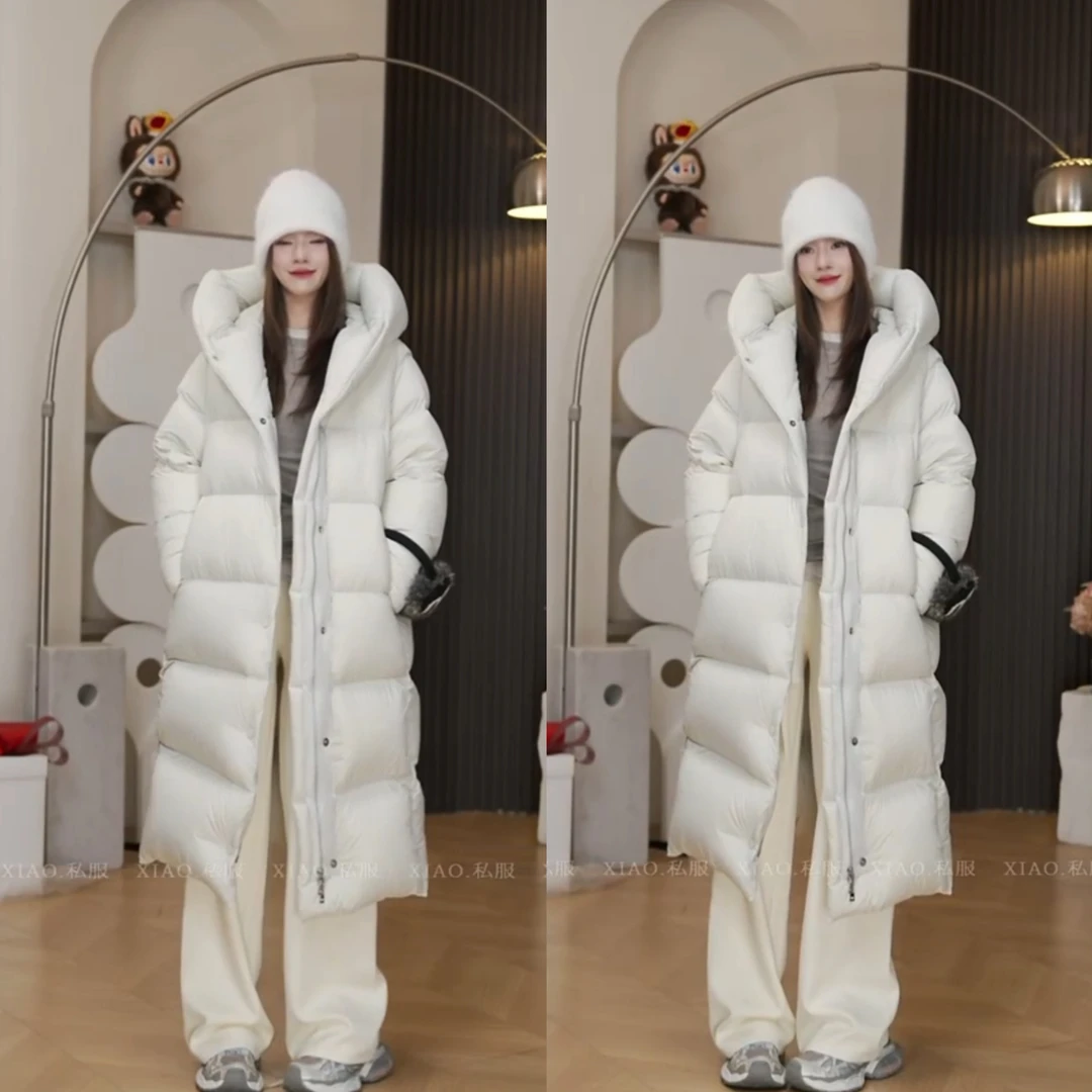 XIAO STUDIO 小欧包 95三星白鹅绒时尚简约长款三星羽绒服81070