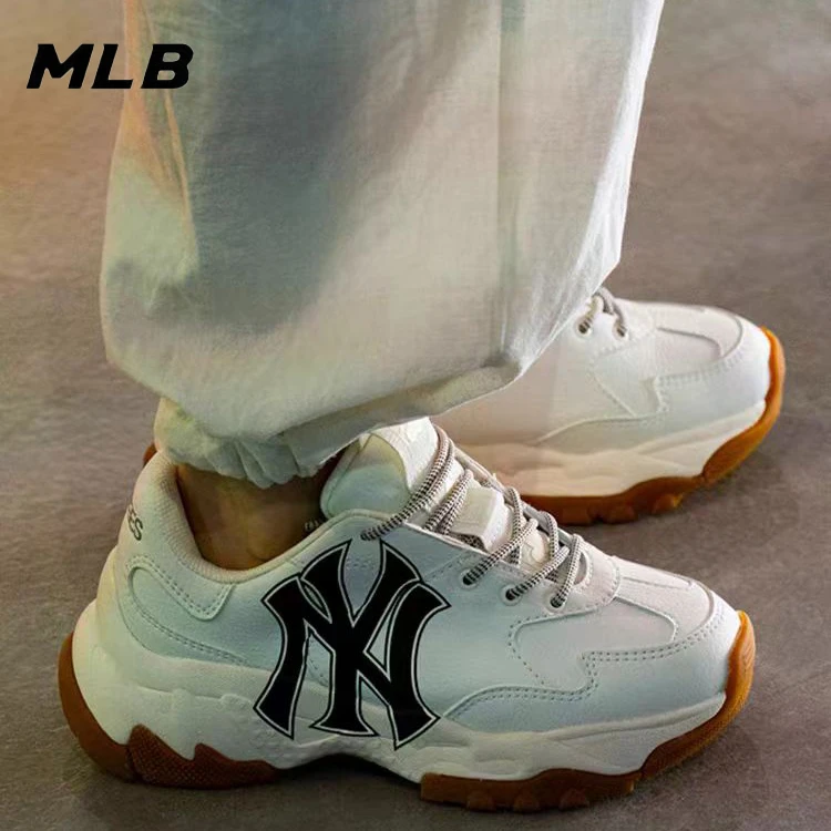 MLB韩国专柜正品男女情侣复古老爹鞋增高厚底运动简约小白鞋SHC6
