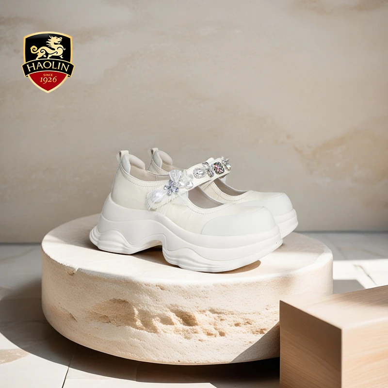 豪麟名鞋迪嘉女鞋时尚玛丽珍百搭厚底深口鞋DJMEO52WS203