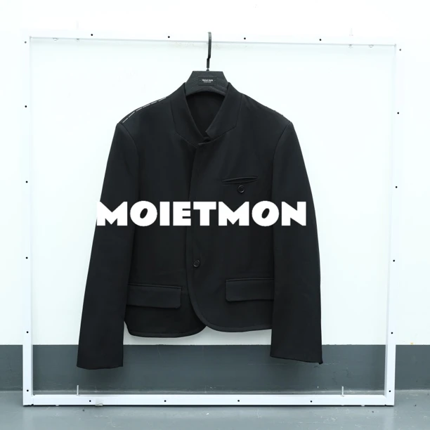 【Moi et mon】春季新款小众时尚休闲黑色外套百搭简约西装外套