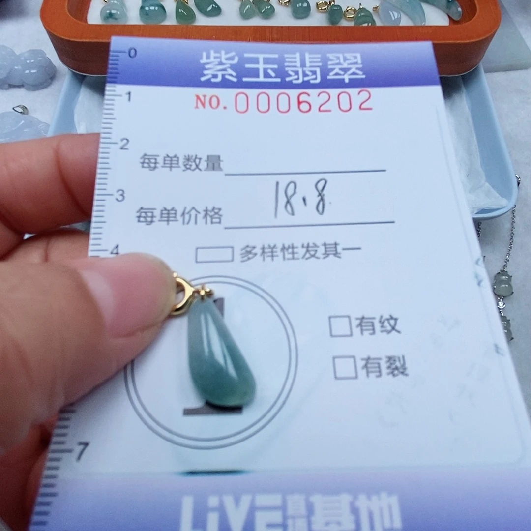 颈饰未镶嵌翡翠冰透飘花随行