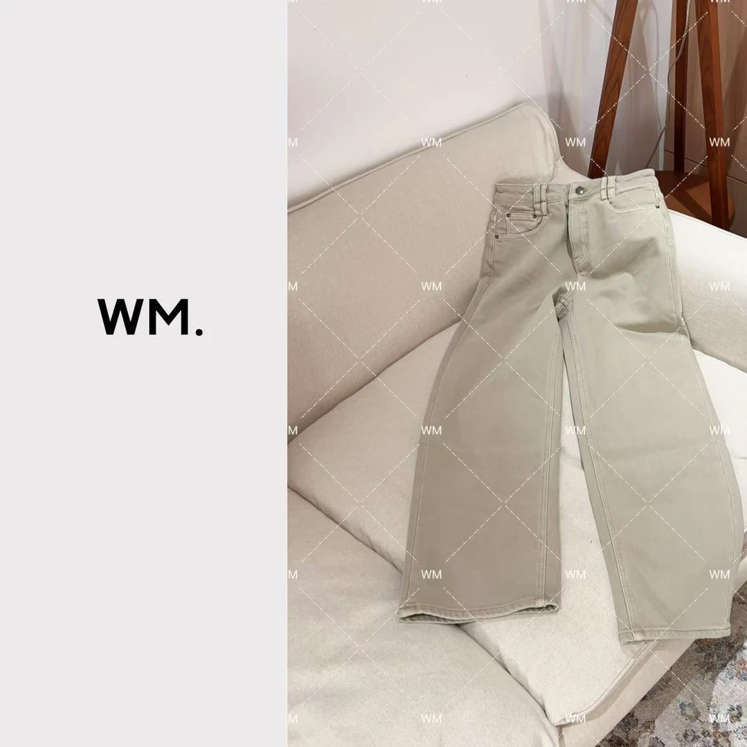 CMZW*奶茶牛仔*小众极简百搭加绒窄腿直筒裤JS-N-25111902