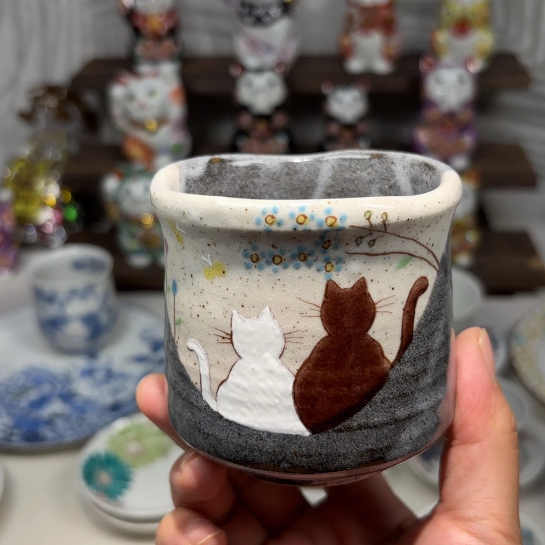 瓷色绘游 半陶半绘  手握