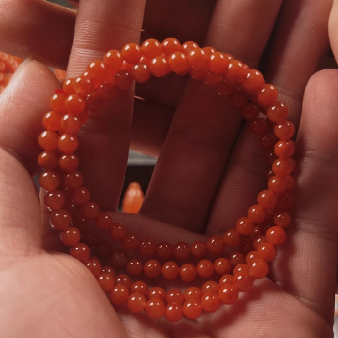 南红玛瑙手链未镶嵌