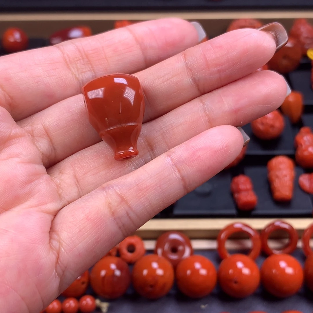 未镶嵌三通14.7mm南红玛瑙天*健