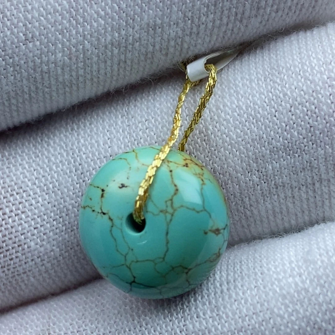 绿松石未镶嵌颈饰13×8