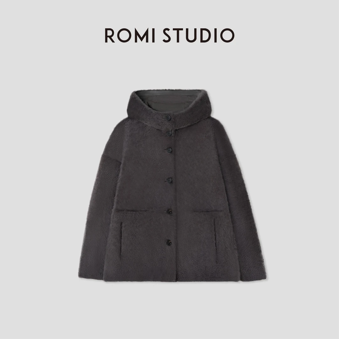ROMI STUDIO“棕标甄选”土耳其拉贡100羊毛革皮毛一体皮草431QS021