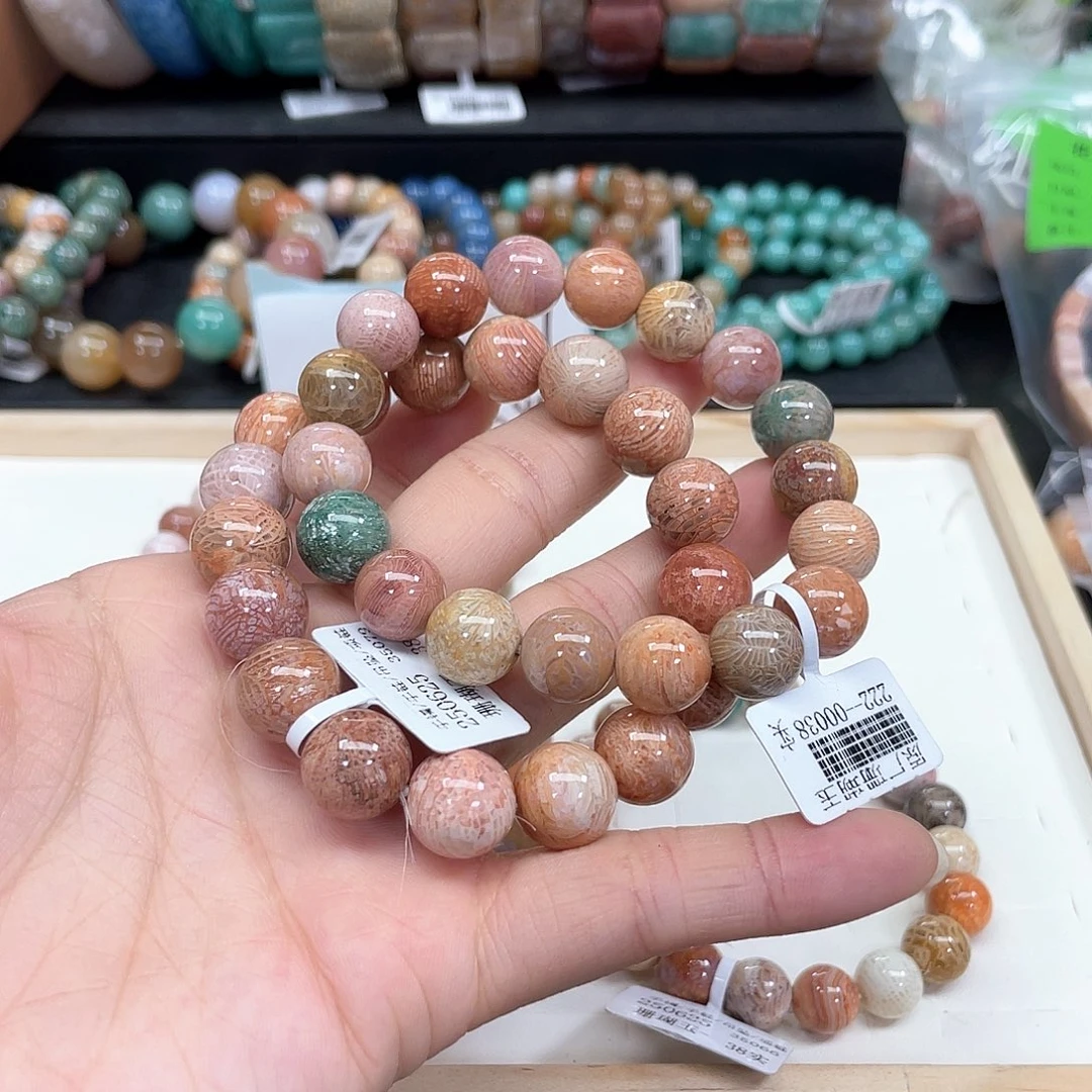 硅化珊瑚（珊瑚玉）手串未镶嵌泪*315