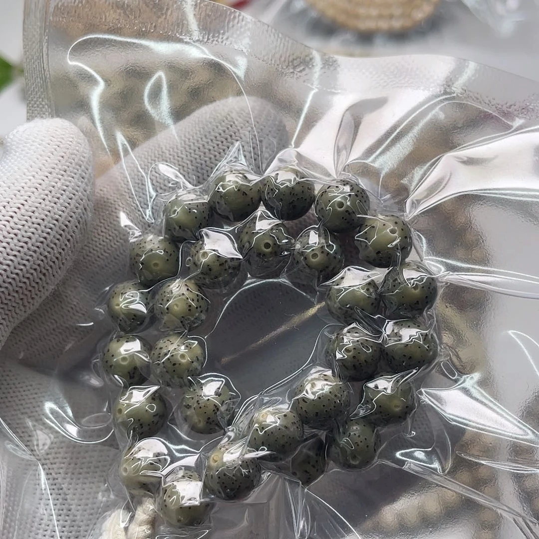 星月菩提把件绿幽灵9圆手持
