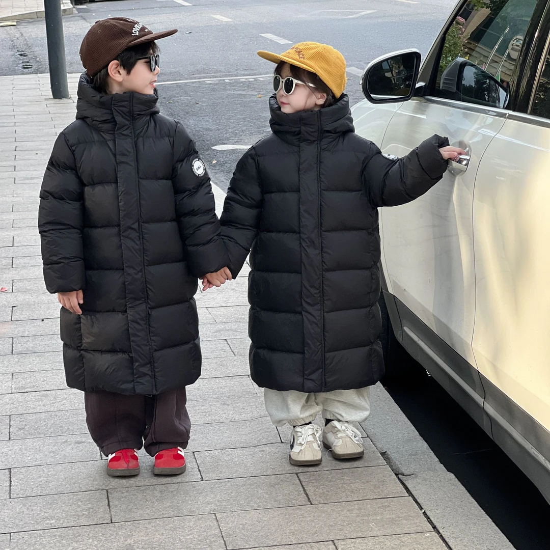 2025新款亲子装儿童中长款羽绒服男童女童加厚外套02