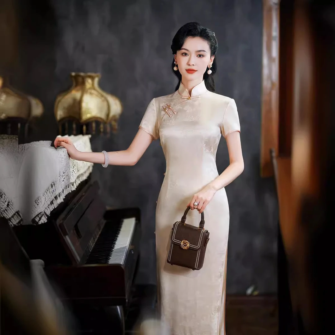 苏禧旗袍·夏季新款改良桑醋酸古时尚少女气质中国风连衣裙