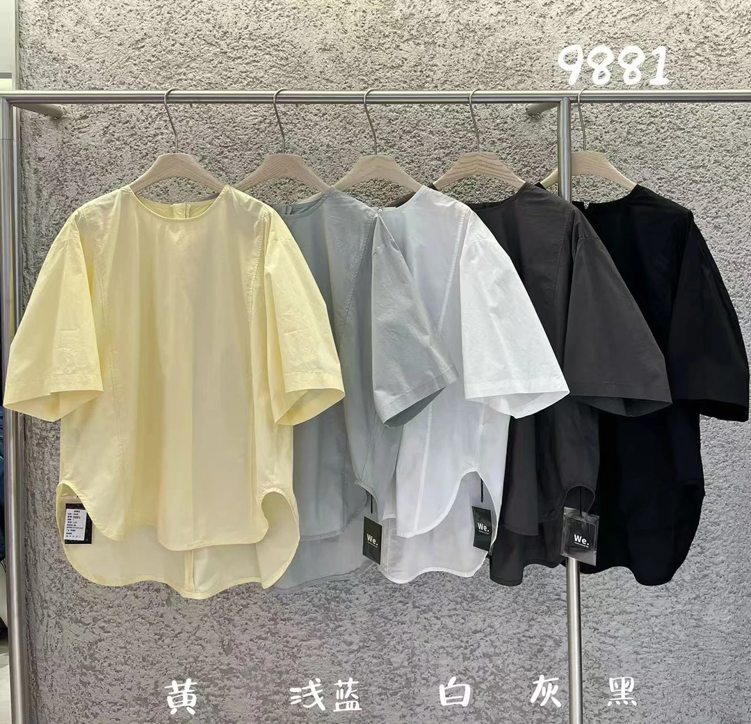 米多多 WE2#9881#简约百搭圆领上衣