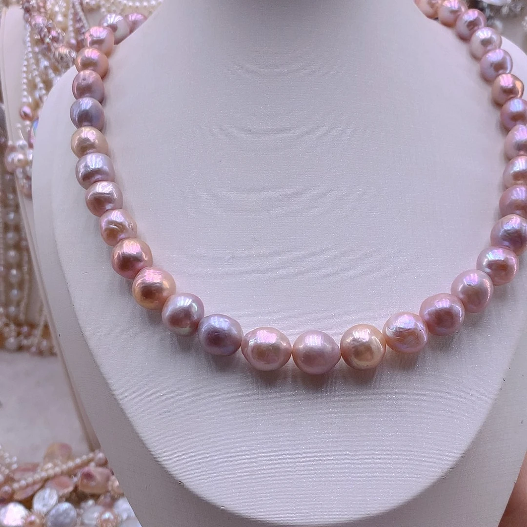 未镶嵌耳饰淡水珍珠项链