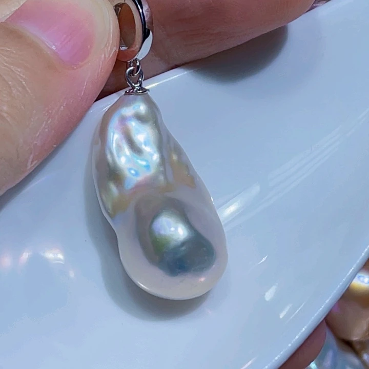 淡水珍珠银S925镶嵌颈饰