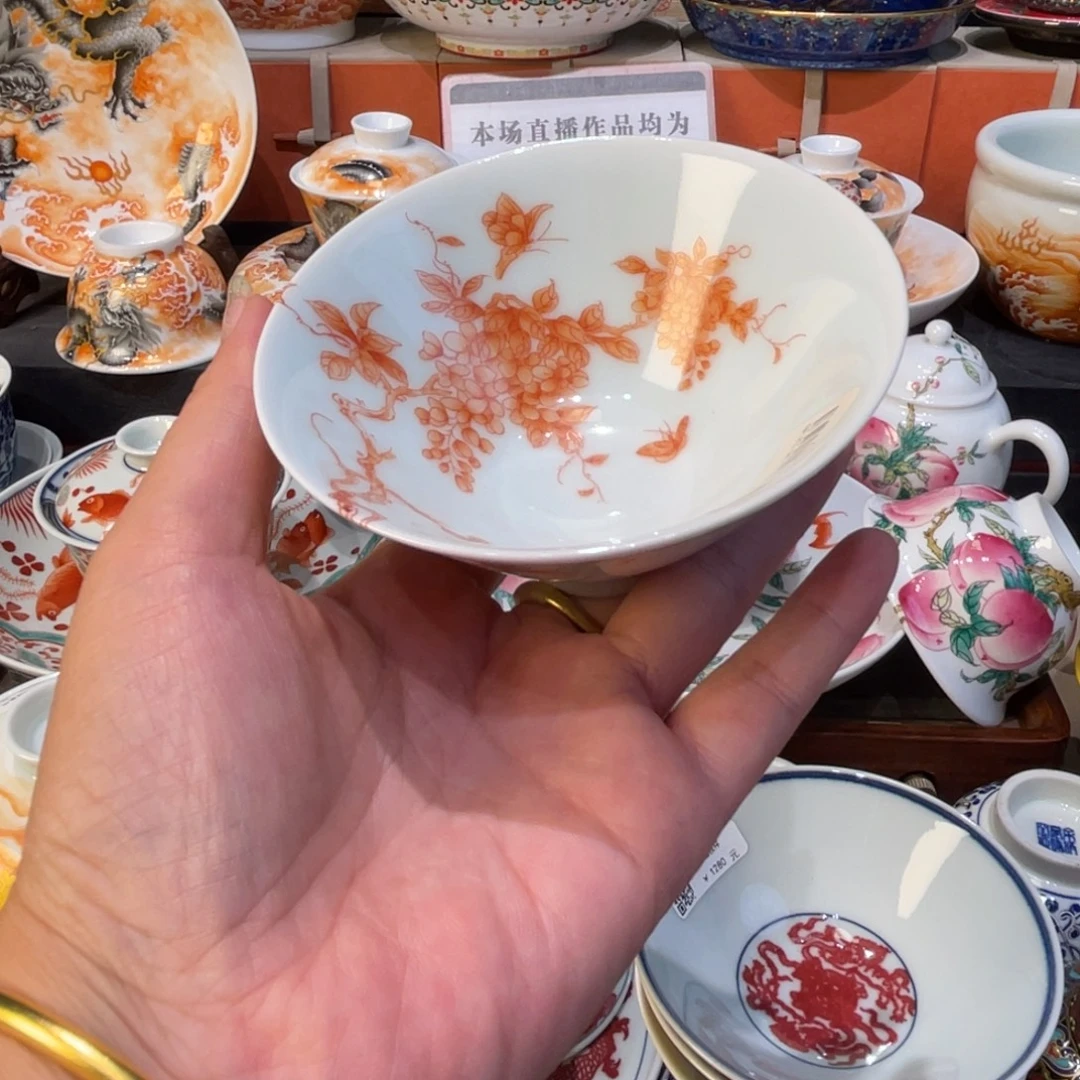 景德镇手绘茶器咯哦哦