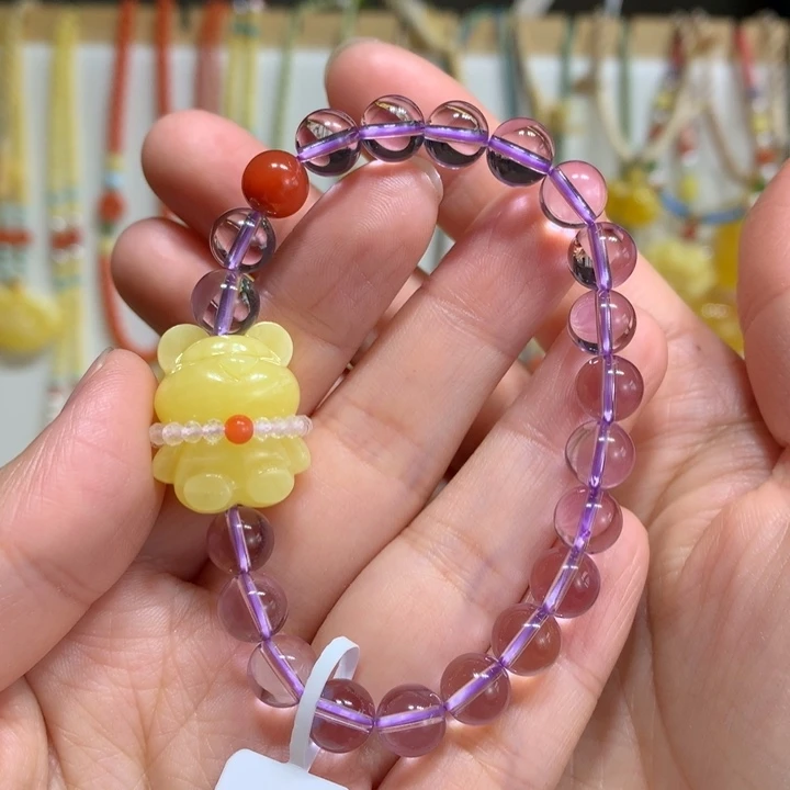 紫晶手链未镶嵌7.8m m