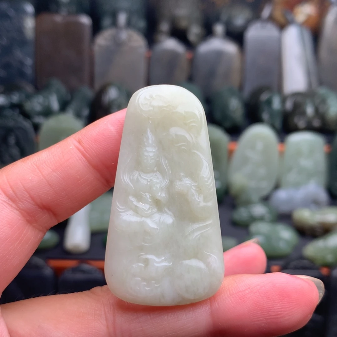 和田玉未镶嵌颈饰挂件43