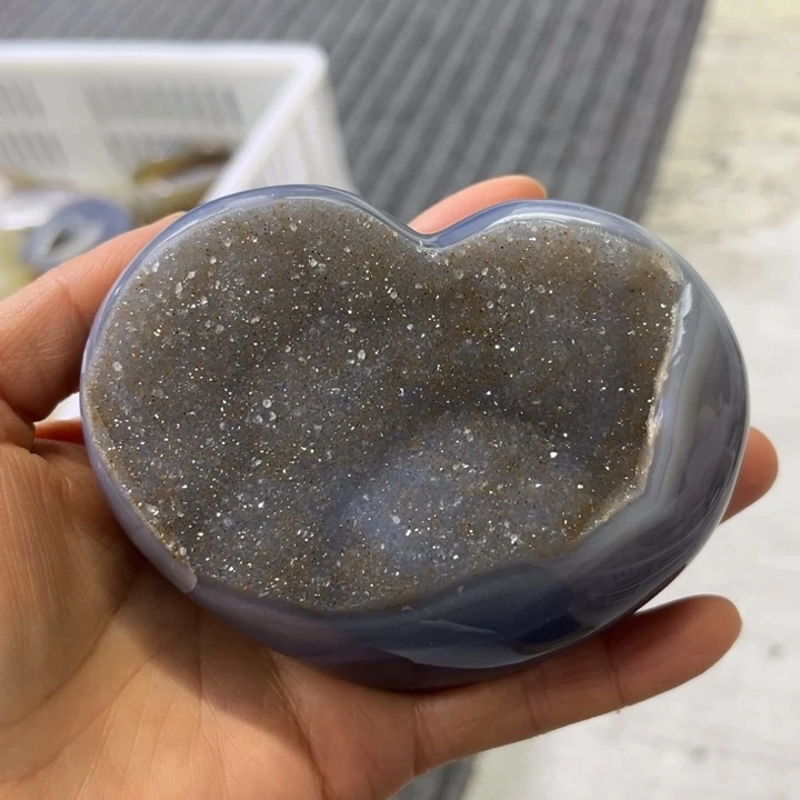 未镶嵌水晶珠宝半成品蓝金心