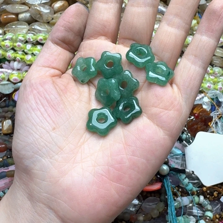 合金玛瑙/玉髓珠宝半成品2个东林玉花花