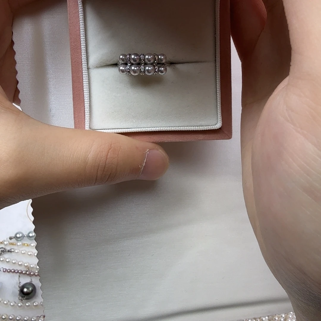海水珍珠戒指银S925镶嵌