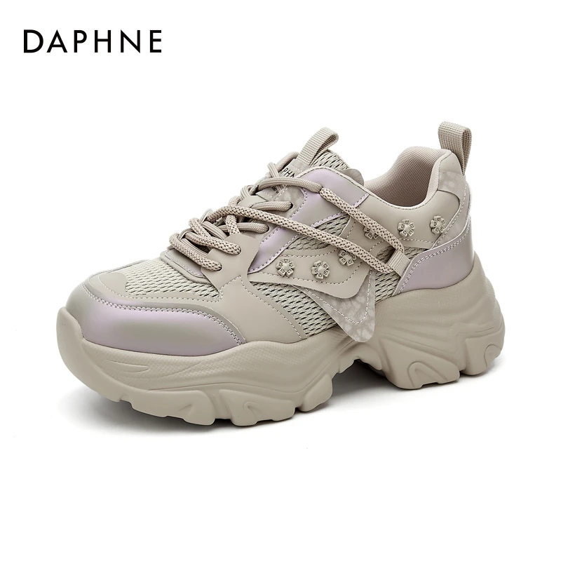 达芙妮春上新踩屎感老爹鞋女2025透气厚底显脚小炸街休闲运动鞋