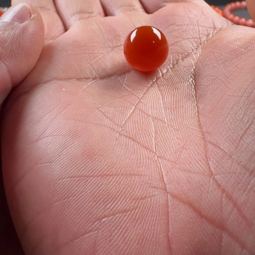 南红玛瑙未镶嵌圆珠12.9