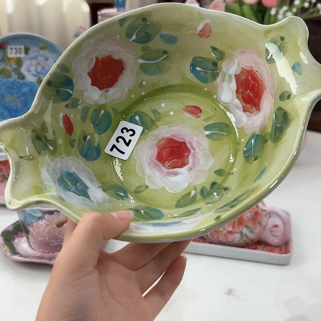 景德镇手绘高温釉下彩陶瓷茶具