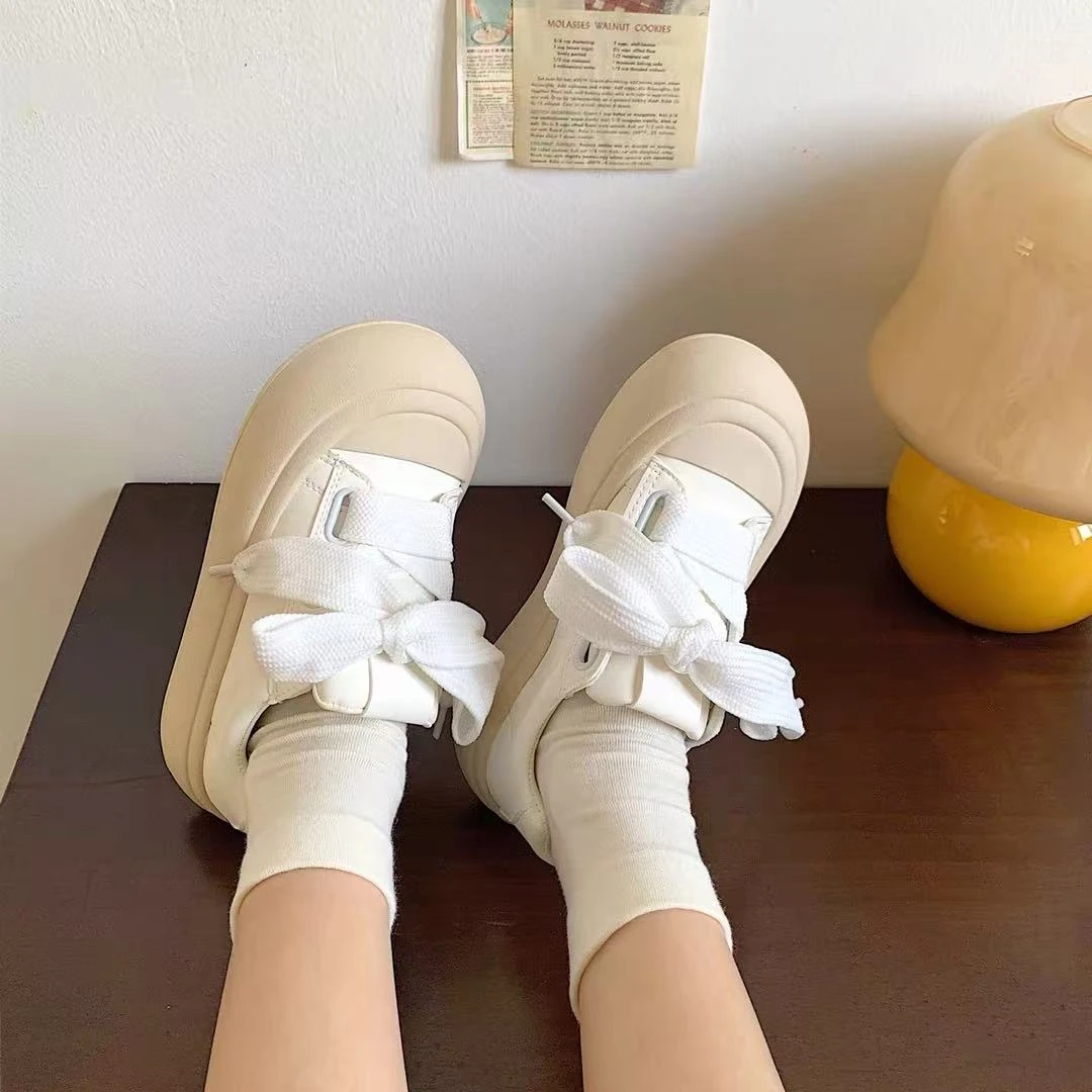 丑萌厚底面包鞋女春季新款ins潮韩版小白鞋大头板鞋 2805