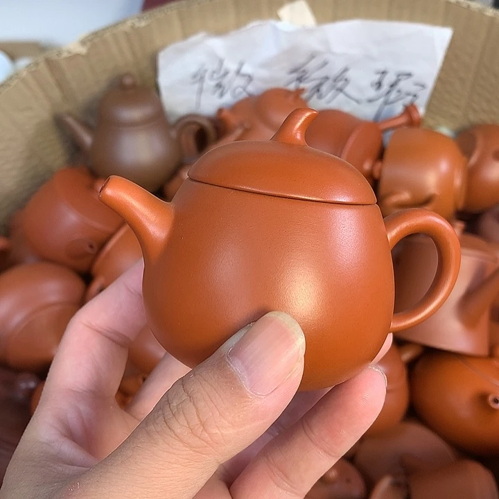 茶壶紫砂原矿朱泥茶壶茶具家用120